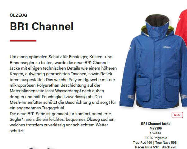 BR1 Channel Jacke 82399 L racer blue BR1 Channel Jacke 82399 L racer blue
