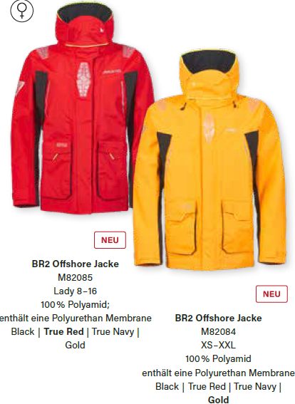 BR2 Offshore Jacke 82084 S gold - zum Schließen ins Bild klicken