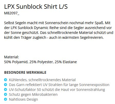 LPX Sunblock T-Shirt LA 82097 S greyme