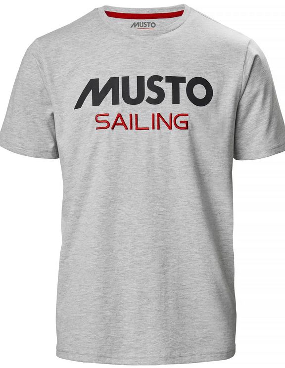 T-Shirt Musto kurzarm 82020 S grey mel - zum Schließen ins Bild klicken
