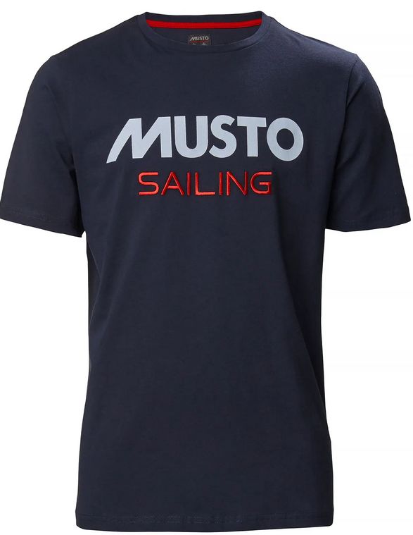 T-Shirt Musto kurzarm 82020 M navy - zum Schließen ins Bild klicken
