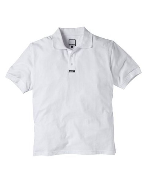 Polo Shirt Pique 82133 white M - zum Schließen ins Bild klicken