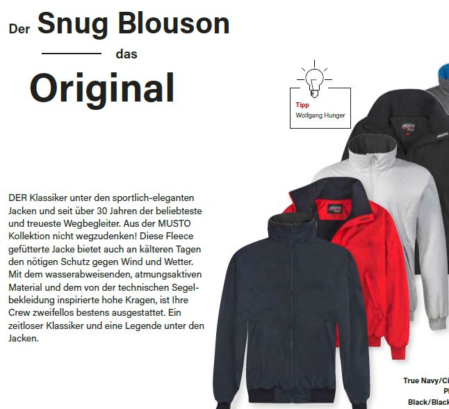 Snug Blouson 80667 true navy/cinder S