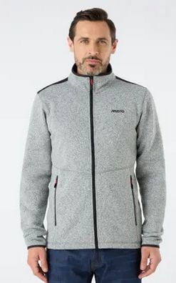 Fleece Jacke knitted 82556 M grey/mela
