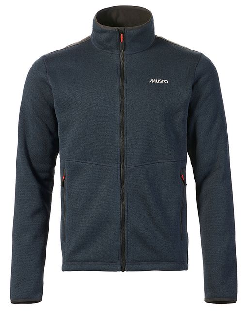 Fleece Jacke knitted 82556 S navy/marl