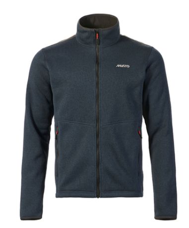 Fleece Jacke knitted 82556 XXL navy/marl