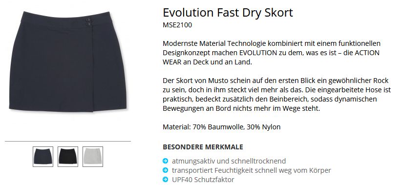 Evolution Fast Dry Skort 80772 black 18
