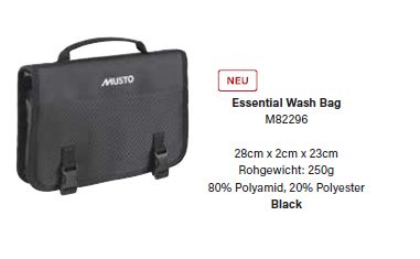 Essential Wash Bag 82296 black 250g
