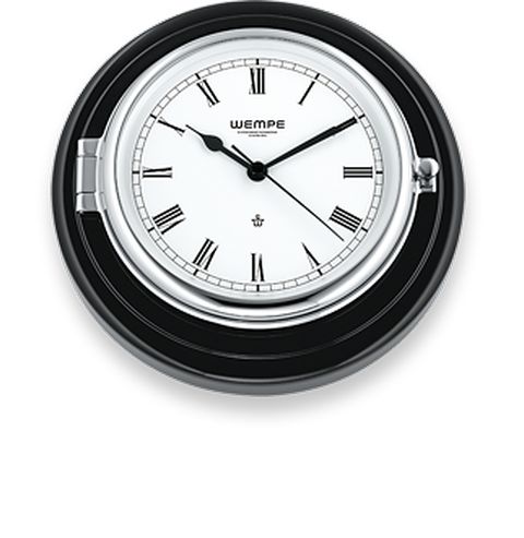 Skipper Uhr auf 21cm Platte schwarz römi - zum Schließen ins Bild klicken