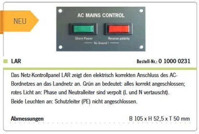 Bordnetz-Kontrollpanel LAR