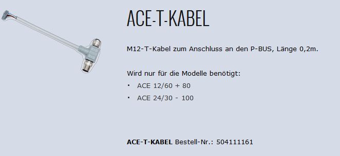 Anschlusskabel ACE-T-Kabel HP M12-T 0,2m