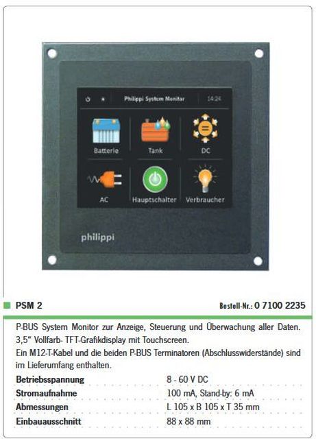 System Monitor PSM 2 Anzeige/Steuerung