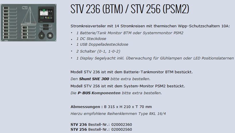 STV 236 Stromkreisverteiler m BTM o Shun