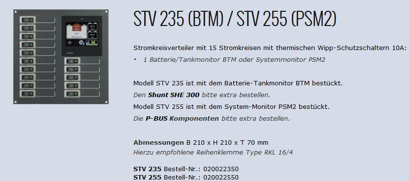 STV 255 Stromkreisverteiler m BSM3 o Shu