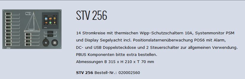 STV 256 Stromkreisverteiler m PSM2 o Shu