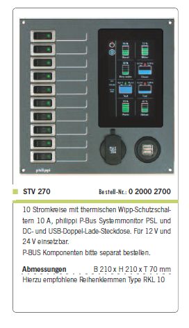 STV 270 Stromkreisverteiler m PSL ohne K
