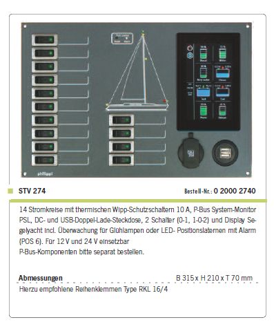 STV 274 Stromkreisverteiler m PSL ohne K