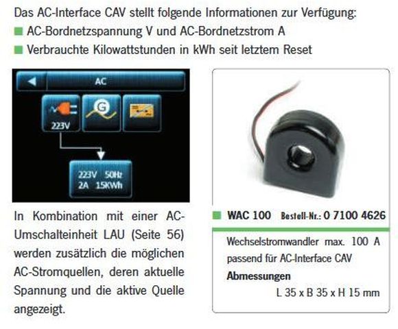 WAC 100 Wechselstromwandler zu CAV