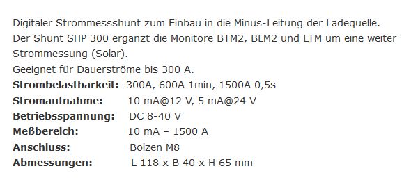 Shunt SHP348 für Lithium Batterie Tankmo - zum Schließen ins Bild klicken