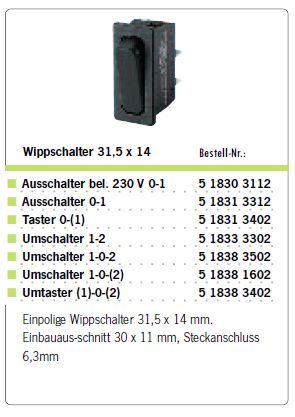 Wippschalter 31,5x14 Um 1-0-2tast - zum Schließen ins Bild klicken