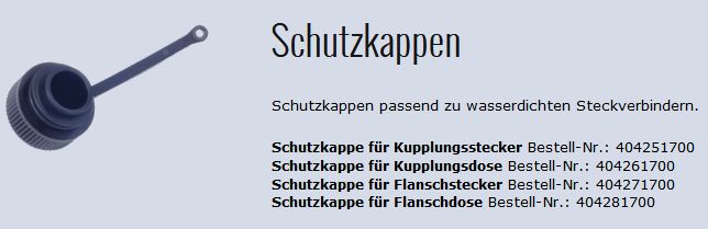 Schutzkappe 694 Kupplungsdose - zum Schließen ins Bild klicken