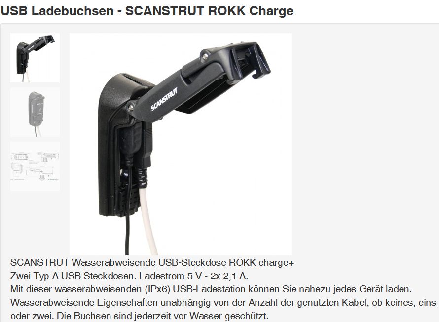 Scanstrut Ladegerät SC-USB-02 2Anschlüße