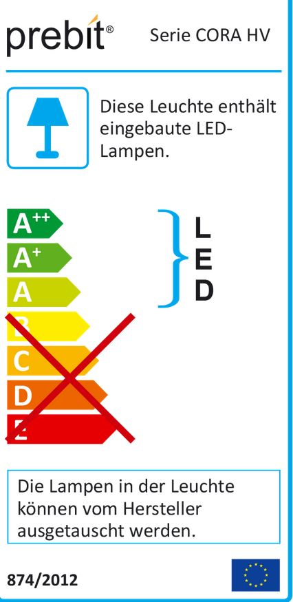 LED Wandleuchte CORA-HV gold 230V wweiß