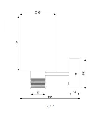 LED Wandleuchte JANA-HV chrom-matt 230V