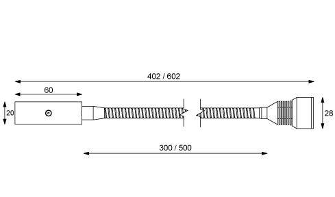 LED Flex 01-1 gold-glanz 500mm 25°ww