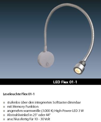 LED Flex 01-1 gold-glanz 500mm 3W 44°ww