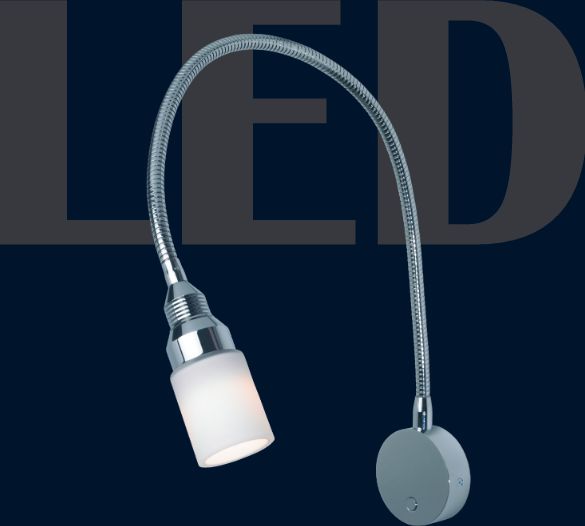LED Flex 04-1 chrom-matt 500m 3x1W wweiß