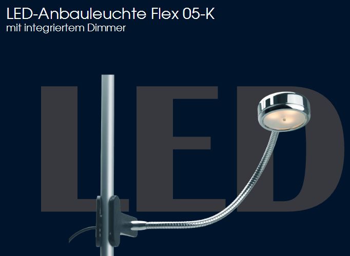 LED Flex 05-K chrom-matt 3x1W rot/wweiß