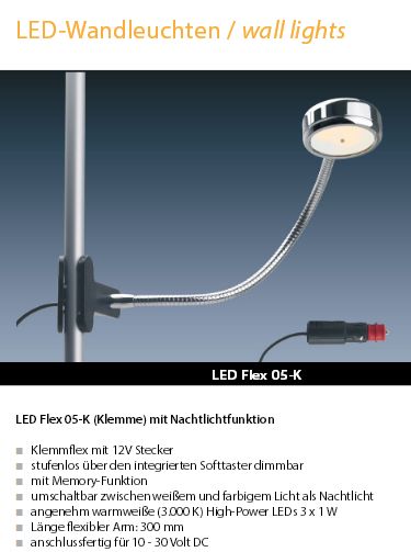 LED Flex 05-K gold-glanz 3x1W rot/wweiß