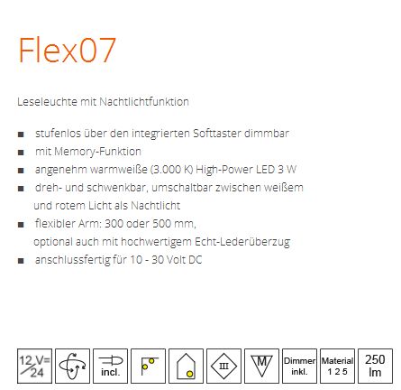 LED Flex07 gold-glanz 300mm rot/wweiß