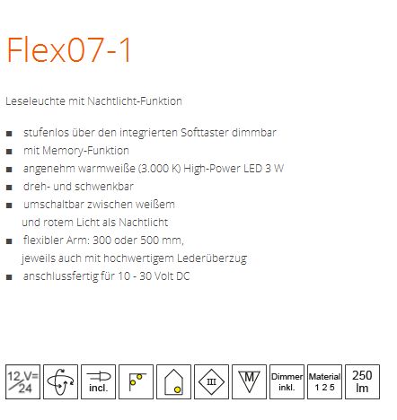 LED Flex07-1 gold-glanz 500mm rot/wweiß