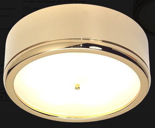 LED D3-2 Master dm90mm gold 6x1W wweiß