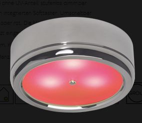 LED D3-3 Master dm90mm chrom 6x1W rot/ww