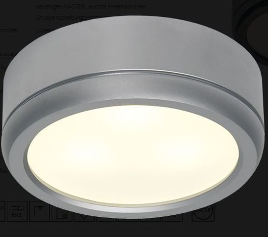 LED D1-1 Slave dm60mm chrom-matt 3x1W ww