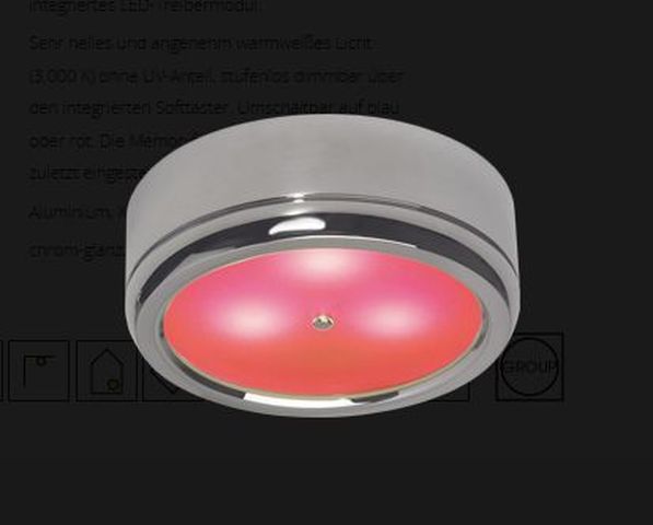 LED D1-3 Master dm60mm chrom 3x1W rot/ww