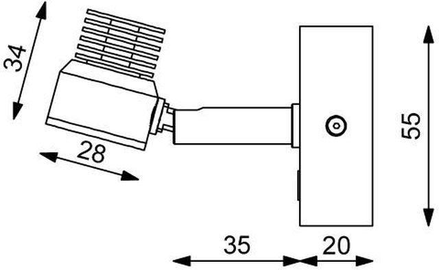 LED Strahler R4 chrom-glanz 3W 25° ww