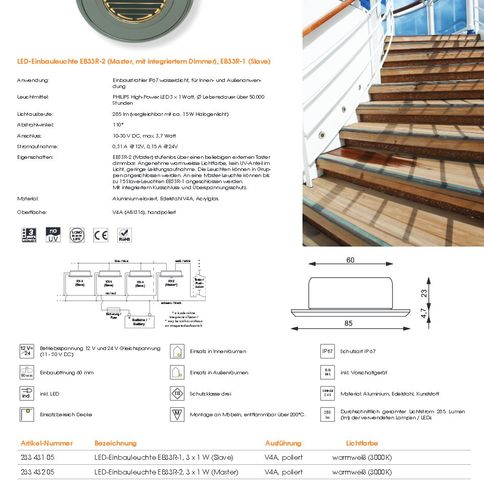 LED EB33R-2 Master dm85mm IP67 niro wwei