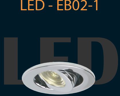LED EB02-1 dm44mm chrom-matt 25° 3W wwei