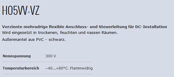 Kabel HO5VV-VZ 2x1,5mm² Verzinnt dm8mm - zum Schließen ins Bild klicken