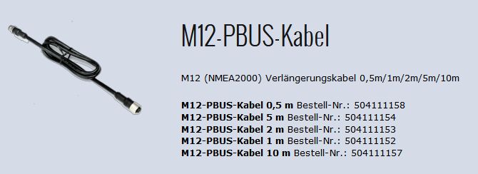 M12-PBUS Kabel 10m
