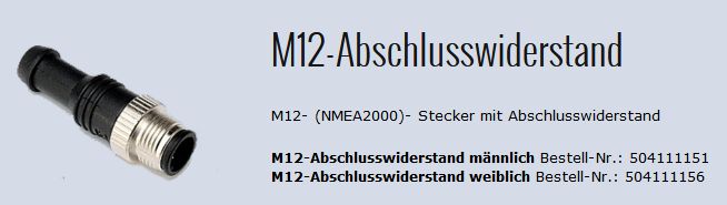 M12-Pbus Terminator weiblich